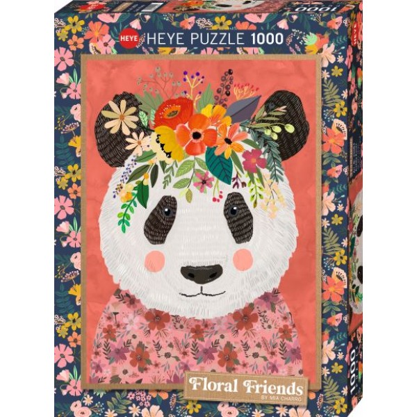 Floral Friends, Panda, Mia Charro (1000el.) - Sklep Art Puzzle